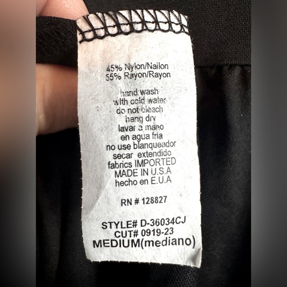 Carly Jean Los Angeles “Blaine” long sleeved babydoll dress, black, size medium - Picture 4 of 4